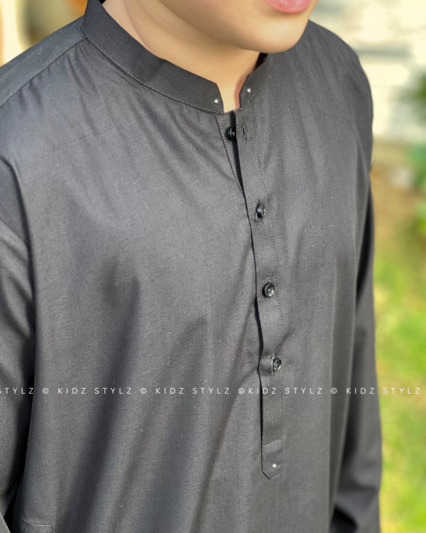 Boys Black Styling Kurta,Trouser (Viscose) - Image 5
